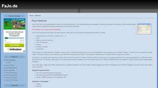 
                            9. FaJo TimeTool - Time tracking | FaJo.de