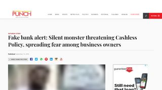 
                            3. Fake bank alert: Silent monster threatening Cashless Policy ...