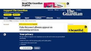 
                            12. Fake Beyoncé albums appear on streaming services | Music | The ...