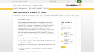 
                            7. Fake management email (CEO fraud) - Commerzbank