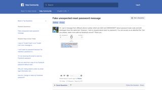 
                            12. Fake unexpected reset password message | Facebook Help ...