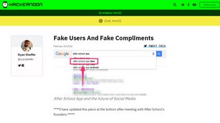 
                            13. Fake Users And Fake Compliments – Hacker Noon