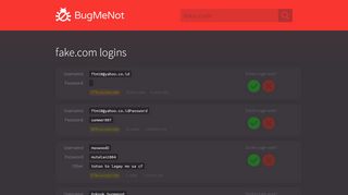 
                            2. fake.com passwords - BugMeNot