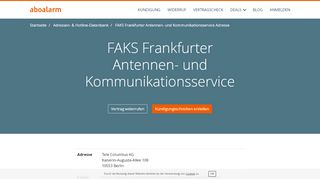 
                            9. FAKS Frankfurter Antennen- und Kommunikationsservice ... - Aboalarm