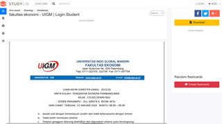 
                            3. fakultas ekonomi - UIGM | Login Student - studylibid.com