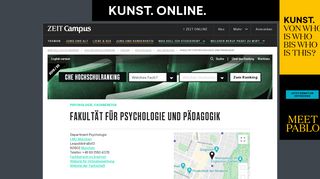 
                            9. Fakultät für Psychologie und Pädagogik an der LMU München | ZEIT ...