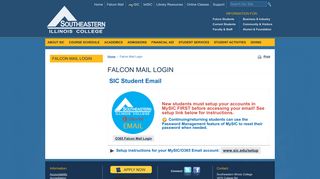 
                            3. Falcon Mail Login - Southeastern Illinois College