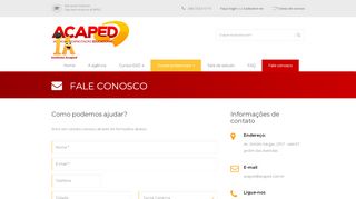 
                            5. Fale conosco | ACAPED