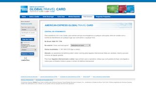 
                            5. Fale Conosco American Express GlobalTravel Card Brasil