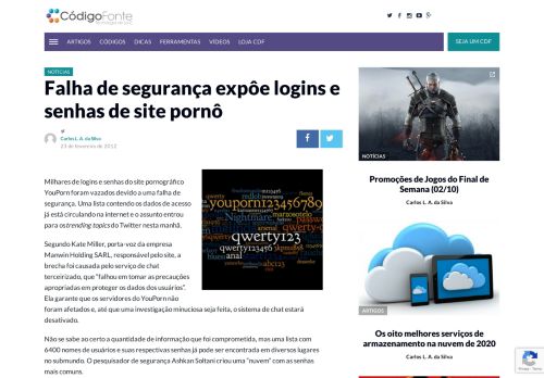 
                            9. Falha de segurança expôe logins e senhas de site pornô – Código ...