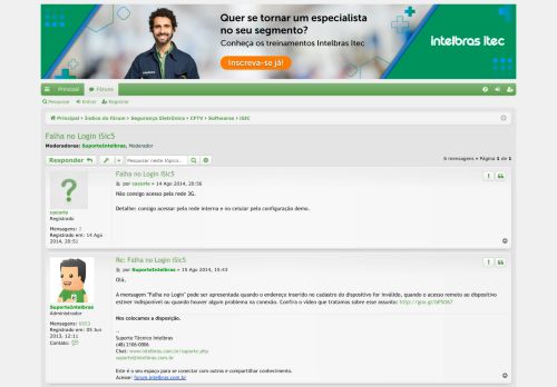 
                            4. Falha no Login iSic5 - Fórum Intelbras