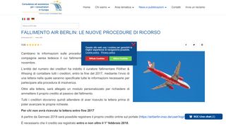 
                            6. FALLIMENTO AIR BERLIN: LE NUOVE PROCEDURE DI RICORSO