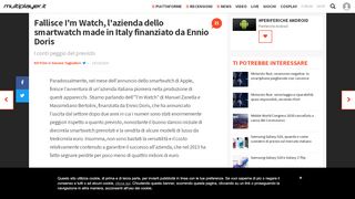 
                            8. Fallisce I'm Watch, l'azienda dello smartwatch made in Italy finanziato ...