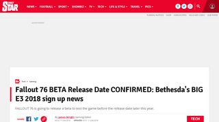 
                            8. Fallout 76 BETA Release Date CONFIRMED: Bethesda's ...