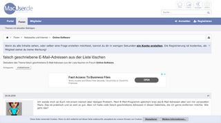 
                            11. falsch geschriebene E-Mail-Adressen aus der Liste löschen ...