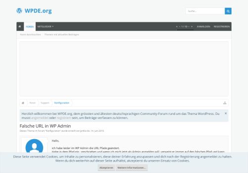 
                            5. Falsche URL in WP Admin | WPDE.org Forum