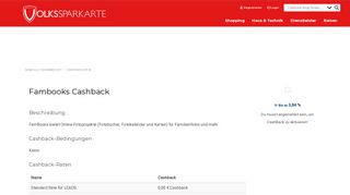 
                            12. Fambooks Cashback - VOLKSSPARKARTE