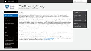 
                            4. FAME - Databases - The University Library - The University of Sheffield