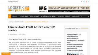 
                            11. Familie Amm kauft Anteile von DSV zurück | LOGISTIK express ...