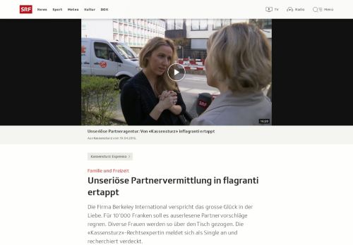 
                            4. Familie und Freizeit - Unseriöse Partnervermittlung in flagranti ertappt ...