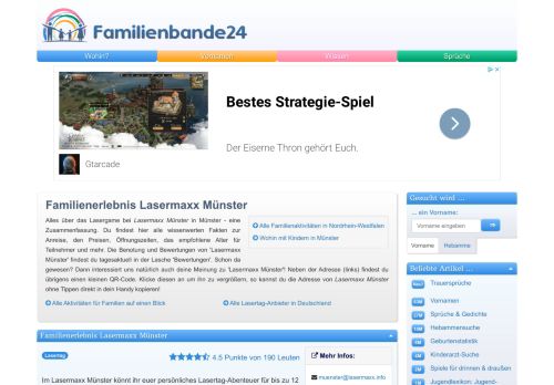 
                            12. Familienerlebnis: Lasermaxx Münster - Familienbande24