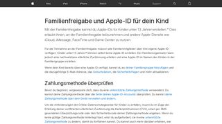 
                            12. Familienfreigabe und Apple-ID für Ihr Kind - Apple Support