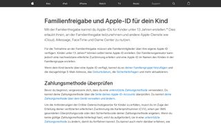 
                            9. Familienfreigabe und Apple-ID für Ihr Kind - Apple Support