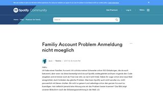 
                            8. Familiy Account Problem Anmeldung nicht moeglich - The Spotify ...