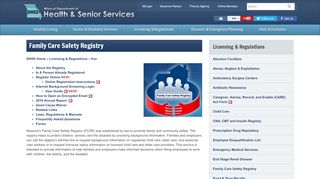
                            7. Family Care Safety Registry | Health & Senior Services