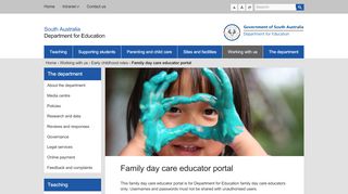 
                            13. Family day care educator portal | Department for Education