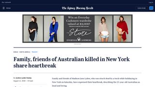 
                            12. Family, friends of Australian killed in New York share heartbreak