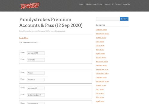 
                            10. Familystrokes Premium Accounts & Pass - xpassgf