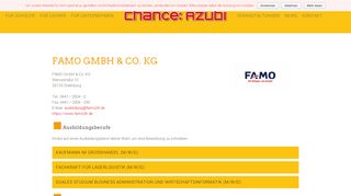 
                            11. FAMO GmbH & Co. KG - Chance: Azubi