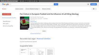 
                            8. Fan Culture in European Football and the Influence of Left Wing Ideology