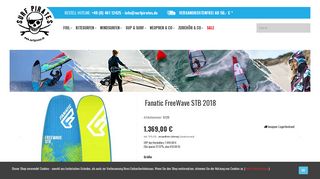 
                            9. Fanatic FreeWave STB 2018, 1.399,00 € - Surfpirates