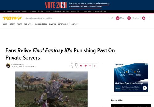 
                            10. Fans Relive Final Fantasy XI's Punishing Past On Private Servers