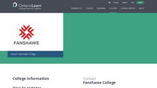 
                            7. Fanshawe College : ontariolearn