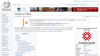 
                            10. Fanshawe College - Wikipedia