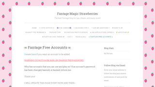 
                            10. ∞ Fantage Free Accounts ∞ | Fantage Magic Strawberries