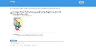 
                            11. Fantage: Virtual World where you can Dress Up, Play Games ... - Diigo