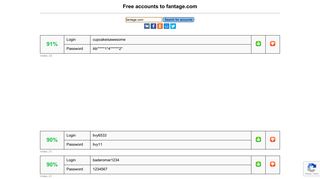 
                            3. fantage.com - free accounts, logins and passwords