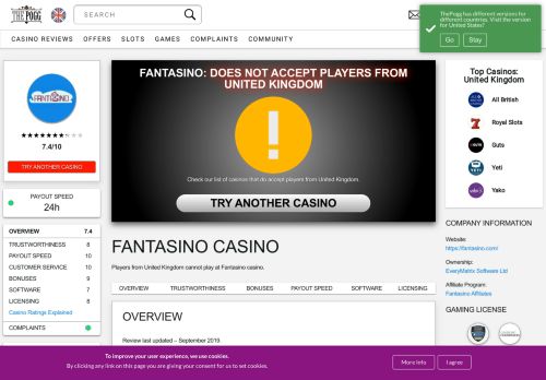 
                            11. Fantasino Casino Review - Recommended | The Pogg