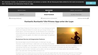 
                            13. Fantastic Runtastic? Die Fitness-App unter der Lupe | JUUUPORT