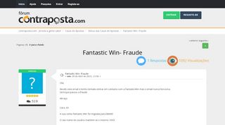 
                            8. Fantastic Win- Fraude - Bónus das Casas de Apostas - contraposta ...