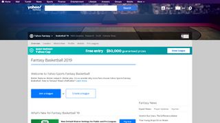
                            2. Fantasy Basketball 2018 | Fantasy Basketball | Yahoo! Sports