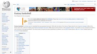 
                            13. Fantasy basketball - Wikipedia