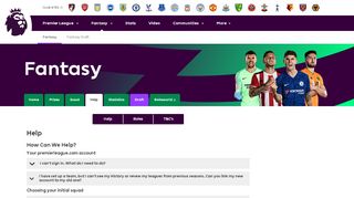 
                            3. Fantasy Football Game Rules and Help | Fantasy Premier ...