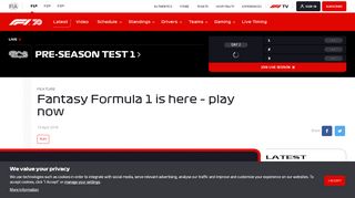 
                            2. Fantasy Formula 1 is here – play now - Formula One