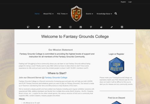 
                            11. Fantasy Grounds College: FG College - Learn to Use Fantasy Grounds