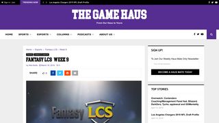 
                            10. Fantasy LCS - Week 9 • The Game Haus